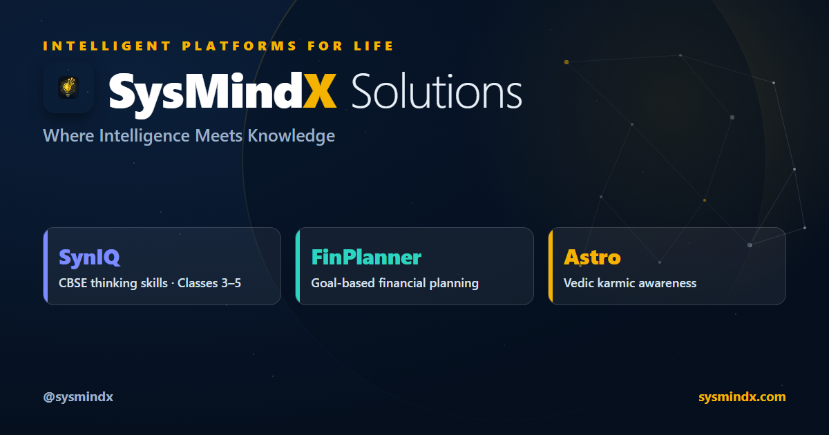 SysMindX Solutions | AI Systems, Knowledge Platforms & Intelligent Software